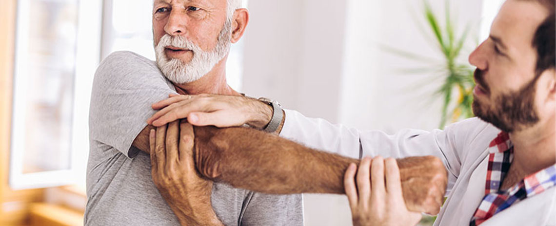 Patient getting a chiropractic shoulder adjustment at Neck, Back, Arm, Leg and Headache Pain Relief Clinic of Marin in San Rafael