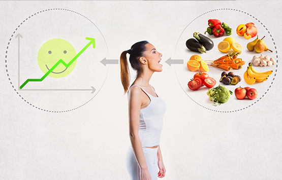 Diagram of healthy foods to eat to gain more energy