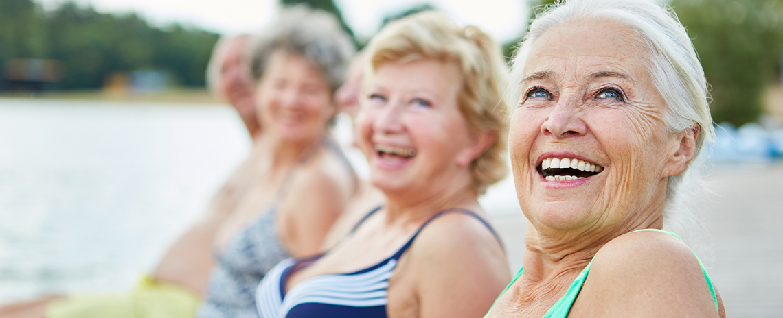 Happy senior women enjoying life