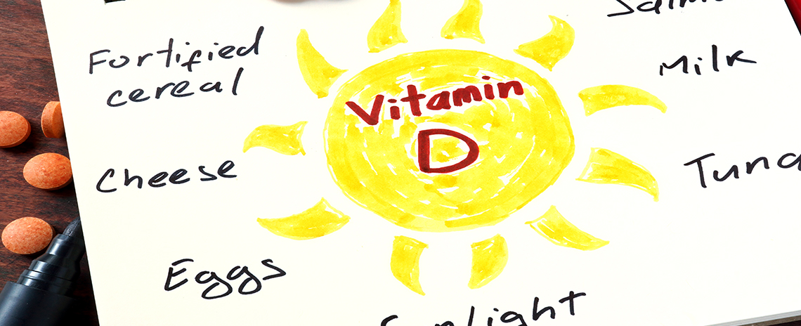 Diagram of foods vitamin d rich to fight depression