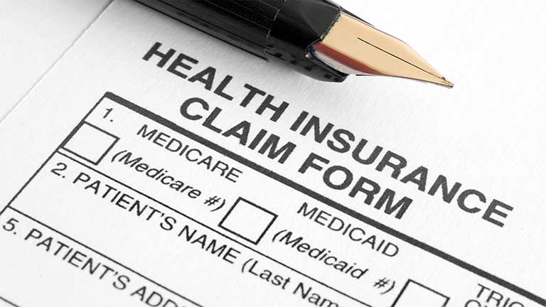 Insurance claim forms at Neck, Back, Arm, Leg and Headache Pain Relief Clinic of Marin in San Rafael