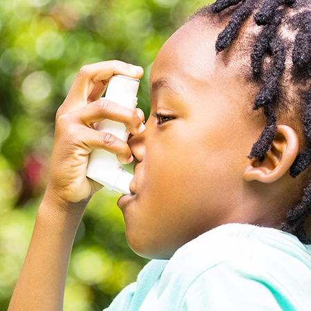 Child suffering with asthma and allergies in need of chiropractic care in San Rafael