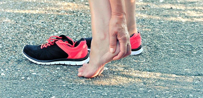 patient needing heel spur treatment in San Rafael