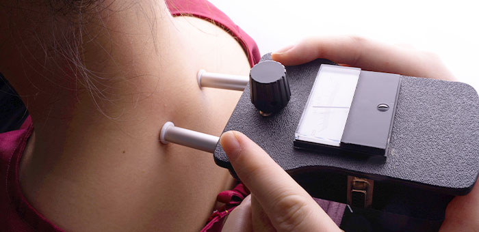 patient receiving gonstead technique in San Rafael