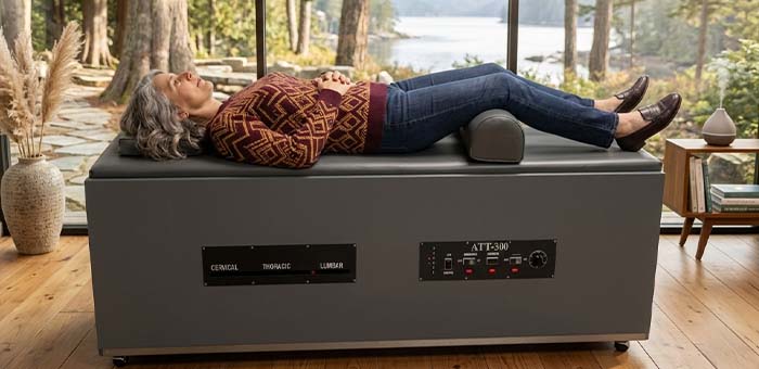 patient receiving traction therapy in San Rafael